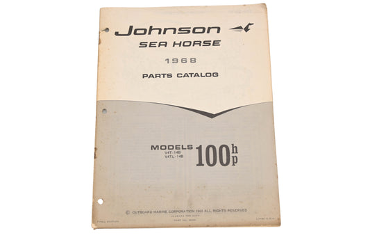 Johnson 383050 1968 Sea-Horse 100hp V4T-14B/V4TL-14B Parts Catalog