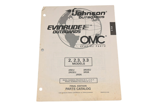 OMC 438688 Johnson Evinrude Model 2-3.3 2REU,2ROEU,3ROEU,3RSK,2RSK Parts Catalog
