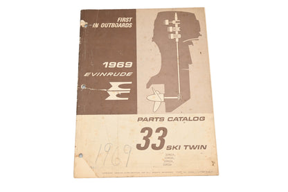 Evinrude 279134 1969 33 Ski Twin 33902A,33903A,33952A,33953A Parts Catalog