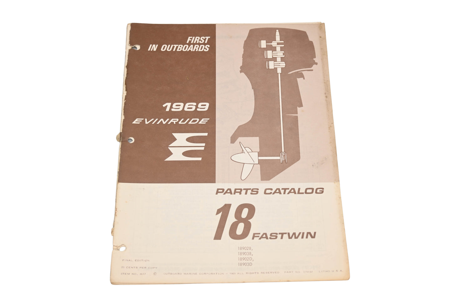 Evinrude 279132 1969 18 Fastwin 18902B,189903B,18902D,18903D Parts Catalog