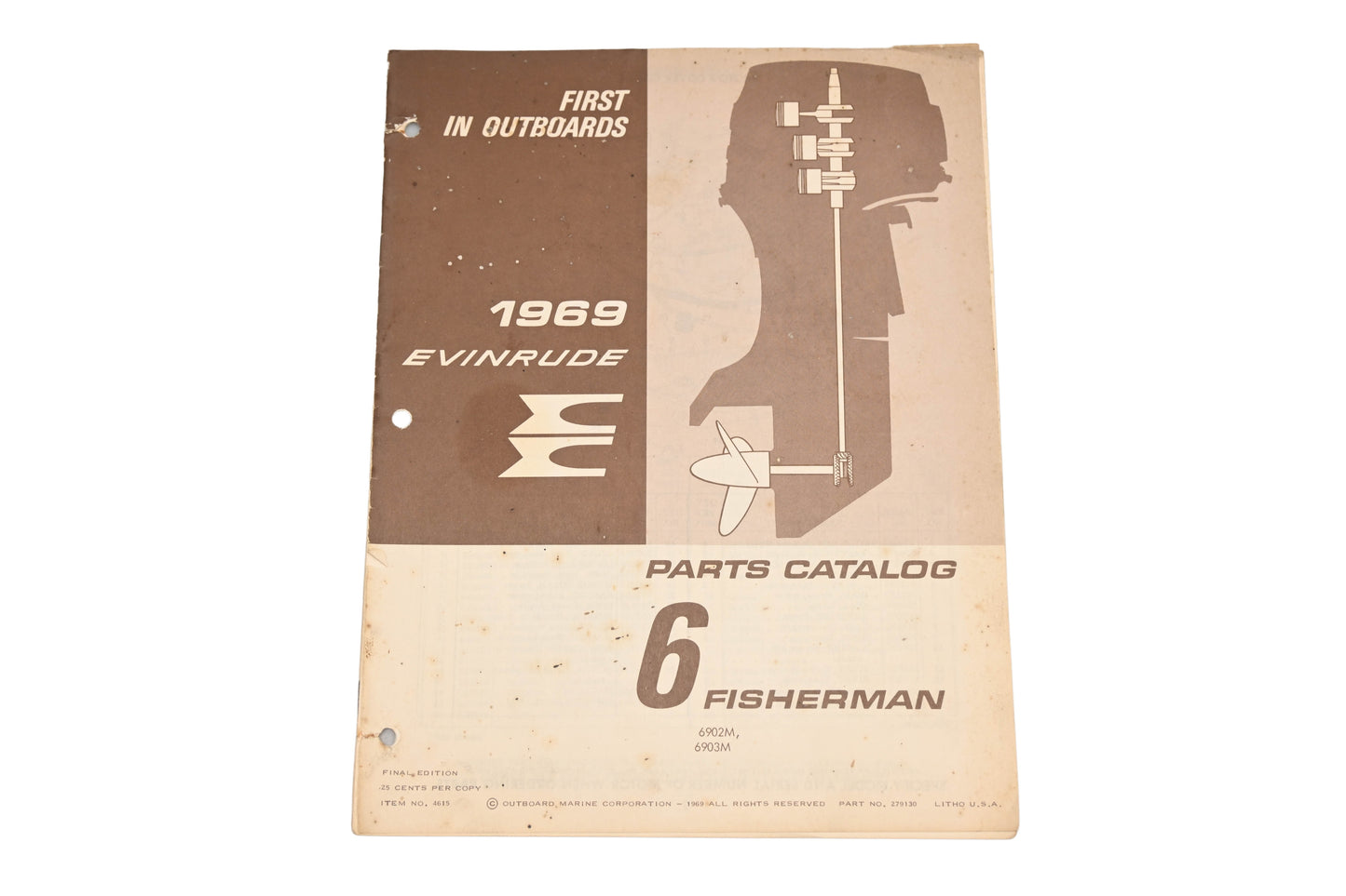 Evinrude 279130 1969 6 Fisherman 6902M,6903M Parts Catalog