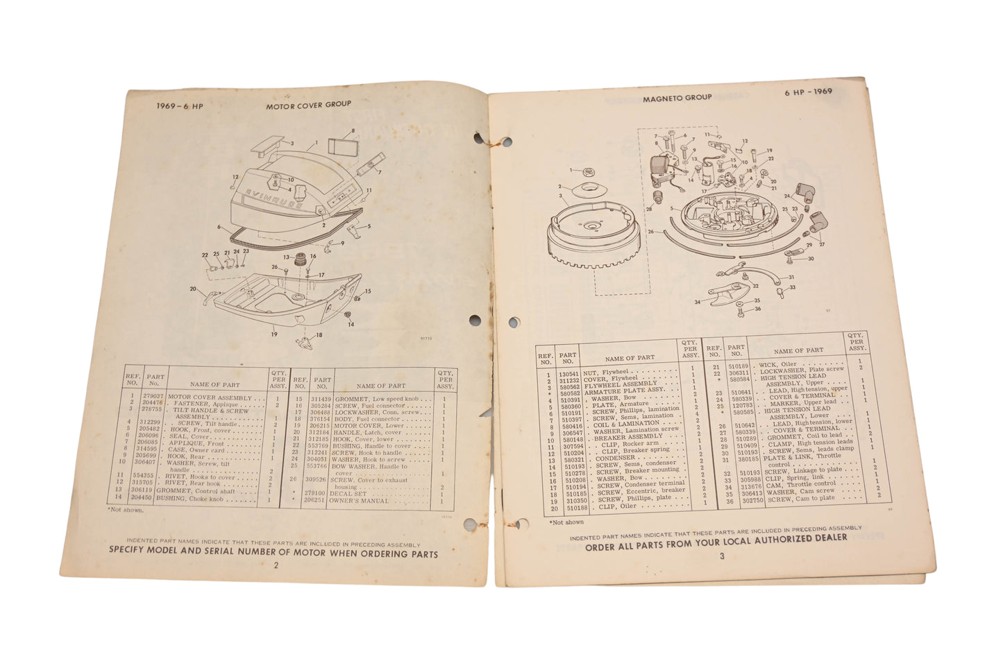 Evinrude 279130 1969 6 Fisherman 6902M,6903M Parts Catalog