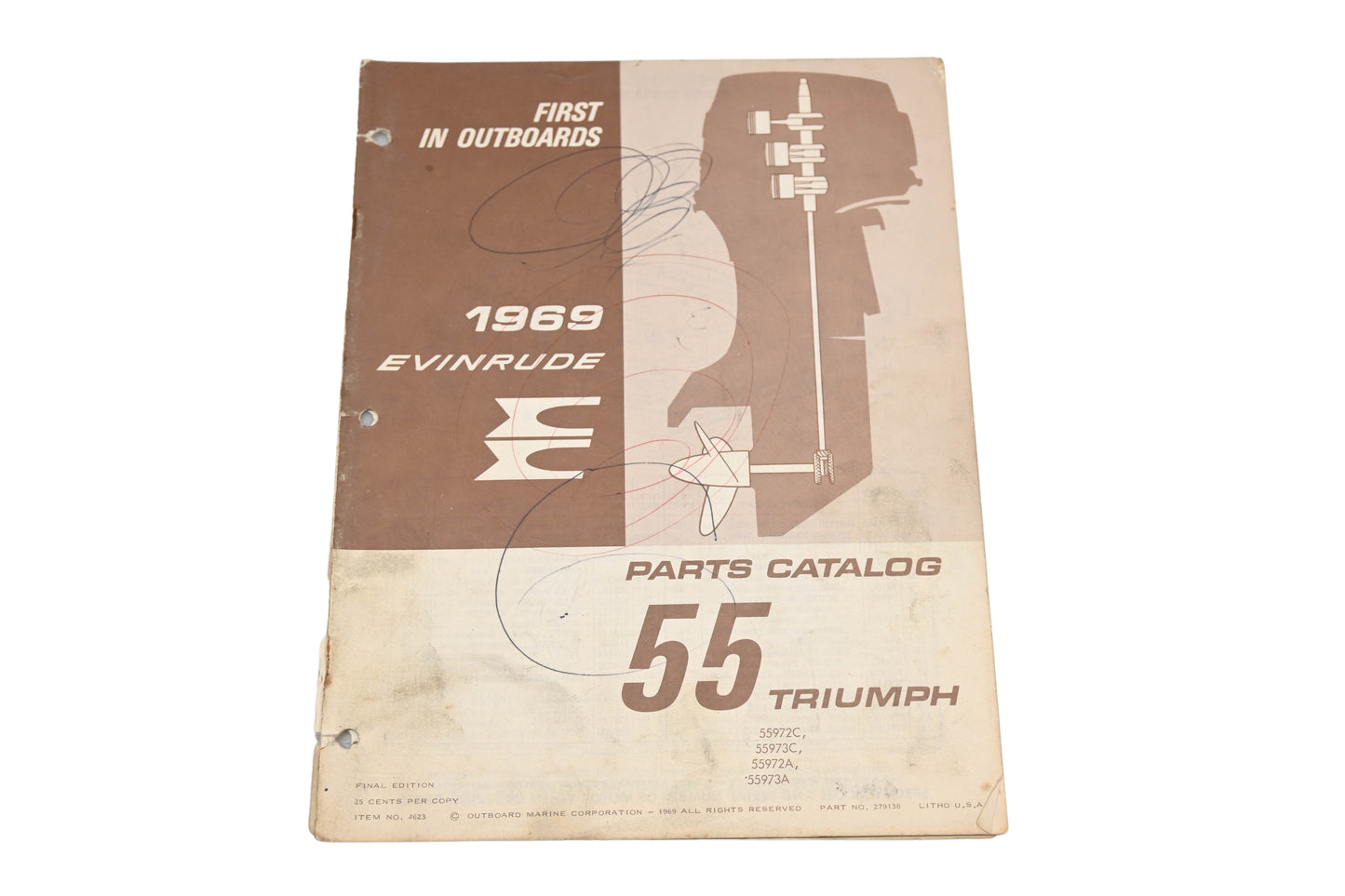 Evinrude 279138 1969 55 Triumph 55972C,55973C,55972A,55973A Parts Catalog