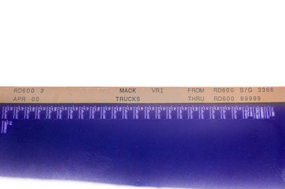 Mack RD600 03 RD600 S/G 3366 - RD60099999 VRI Microfiche NOS