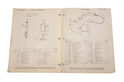 Evinrude 279140 1969 115 Starflite 115983E, 115983S Parts Catalog