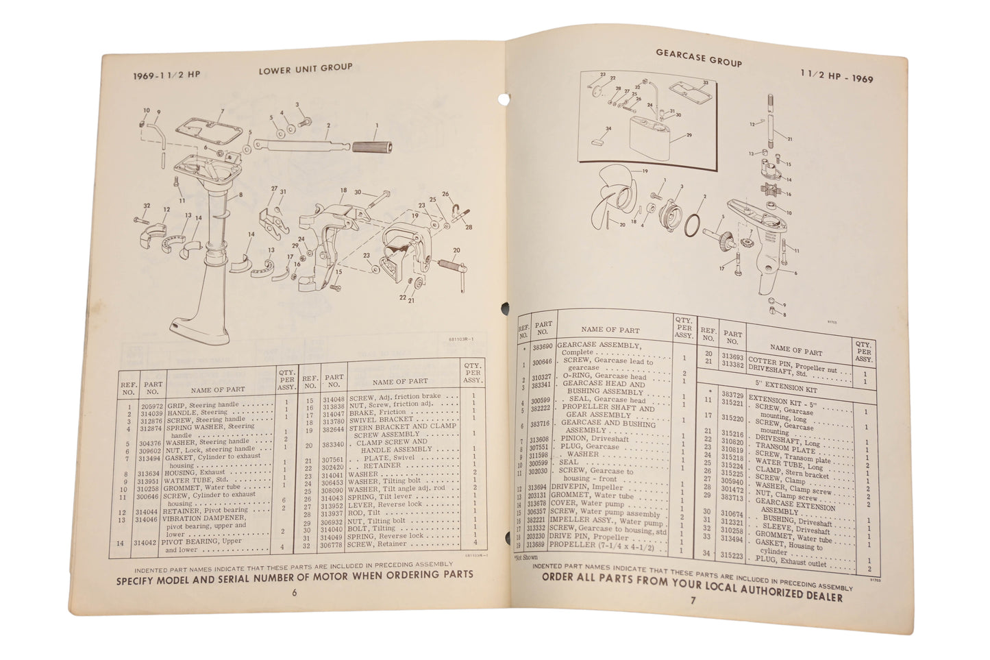 Evinrude 279128 1969 1-1/2 Mate 1902C Parts Catalog