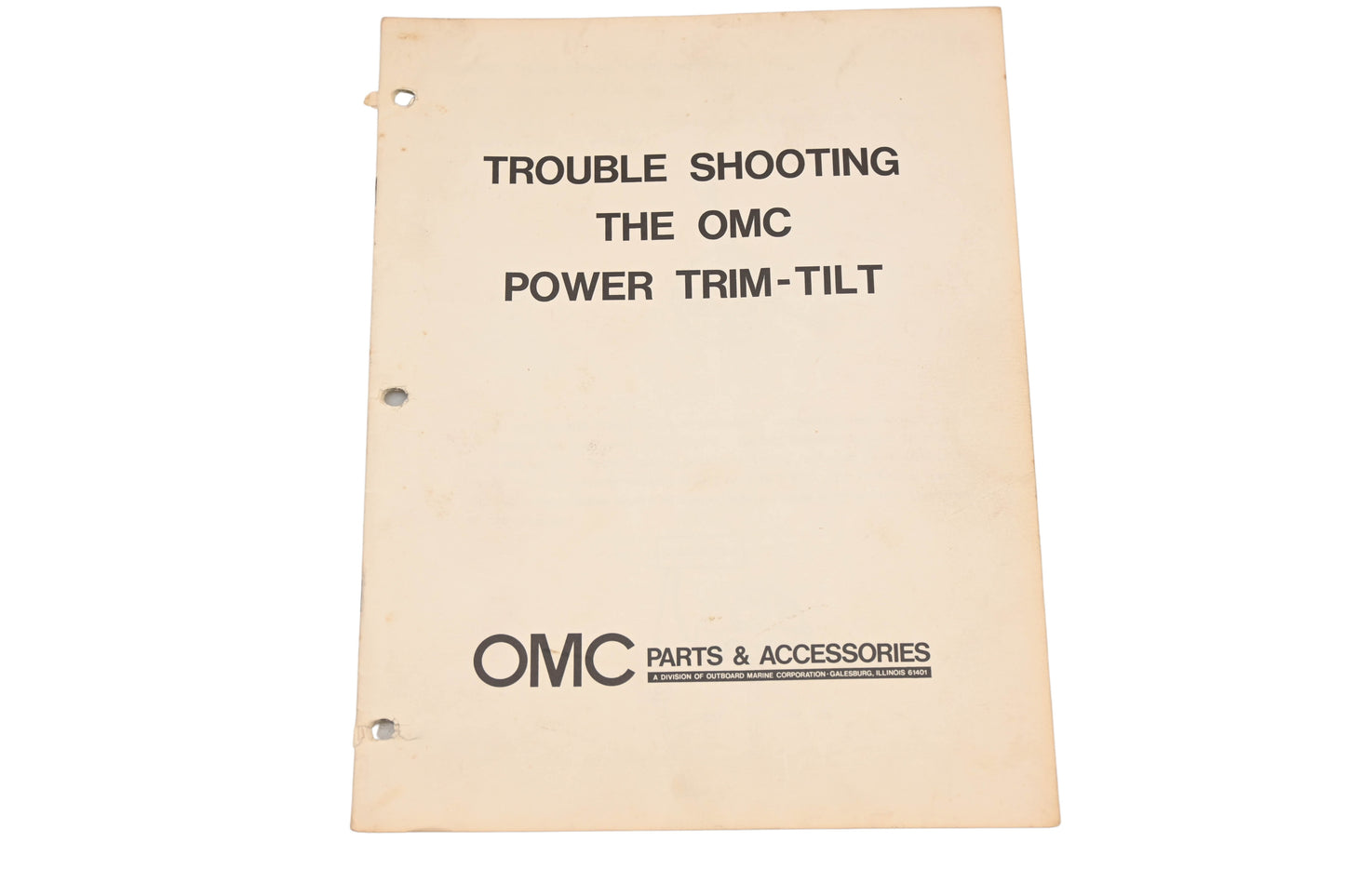 OMC YO007-52 1974 Power Trim-Tilt Troubleshooting Guide