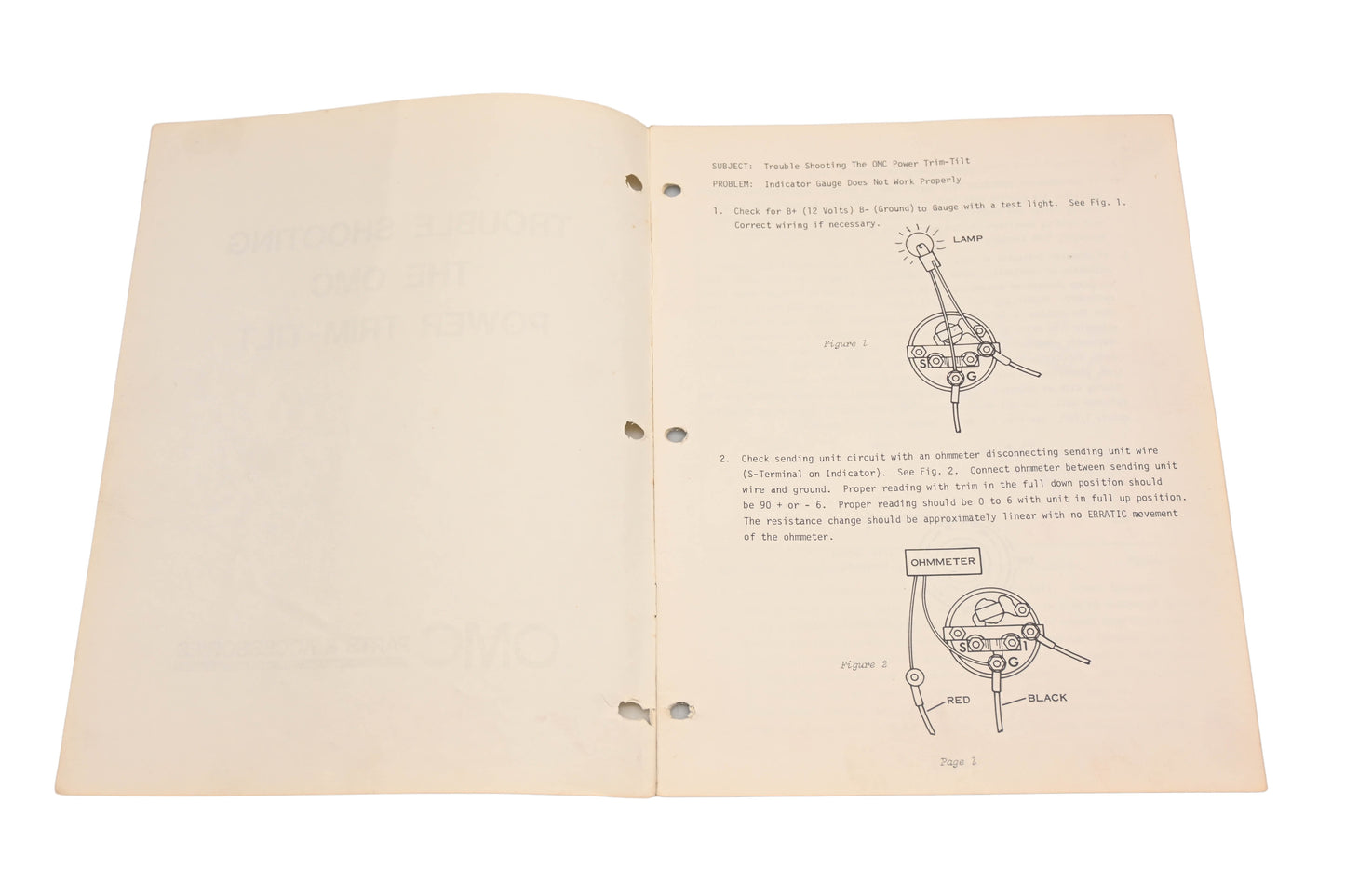 OMC YO007-52 1974 Power Trim-Tilt Troubleshooting Guide