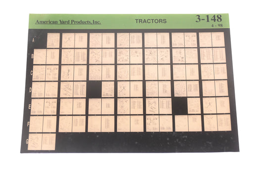 American Yard Products 3-148 Tractors Rev:4-98 Microfiche
