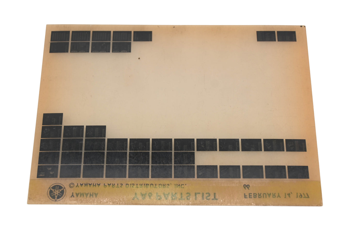 OEM Yamaha AN002-185 YA6 Parts List Microfiche Rev:2/14/1977