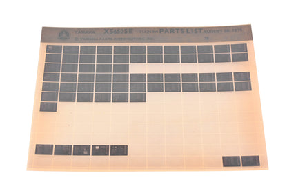 OEM Yamaha AN002-197 XS650SE Parts List Microfiche Rev:8/29/1979