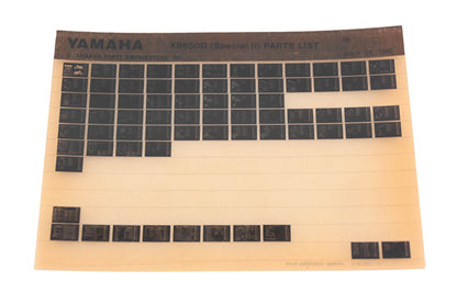 OEM Yamaha AN002-201 XS650G Special II Parts List Microfiche Rev:7/22/1980