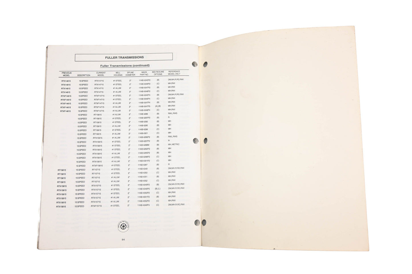 Mack YO007-54 KSA&A May 1997 Reference Guide