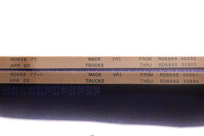 Mack RD688 77, RD688 77-1 RD688S50282 - RD688S50894 VRI Microfiche Lot of 2 NOS