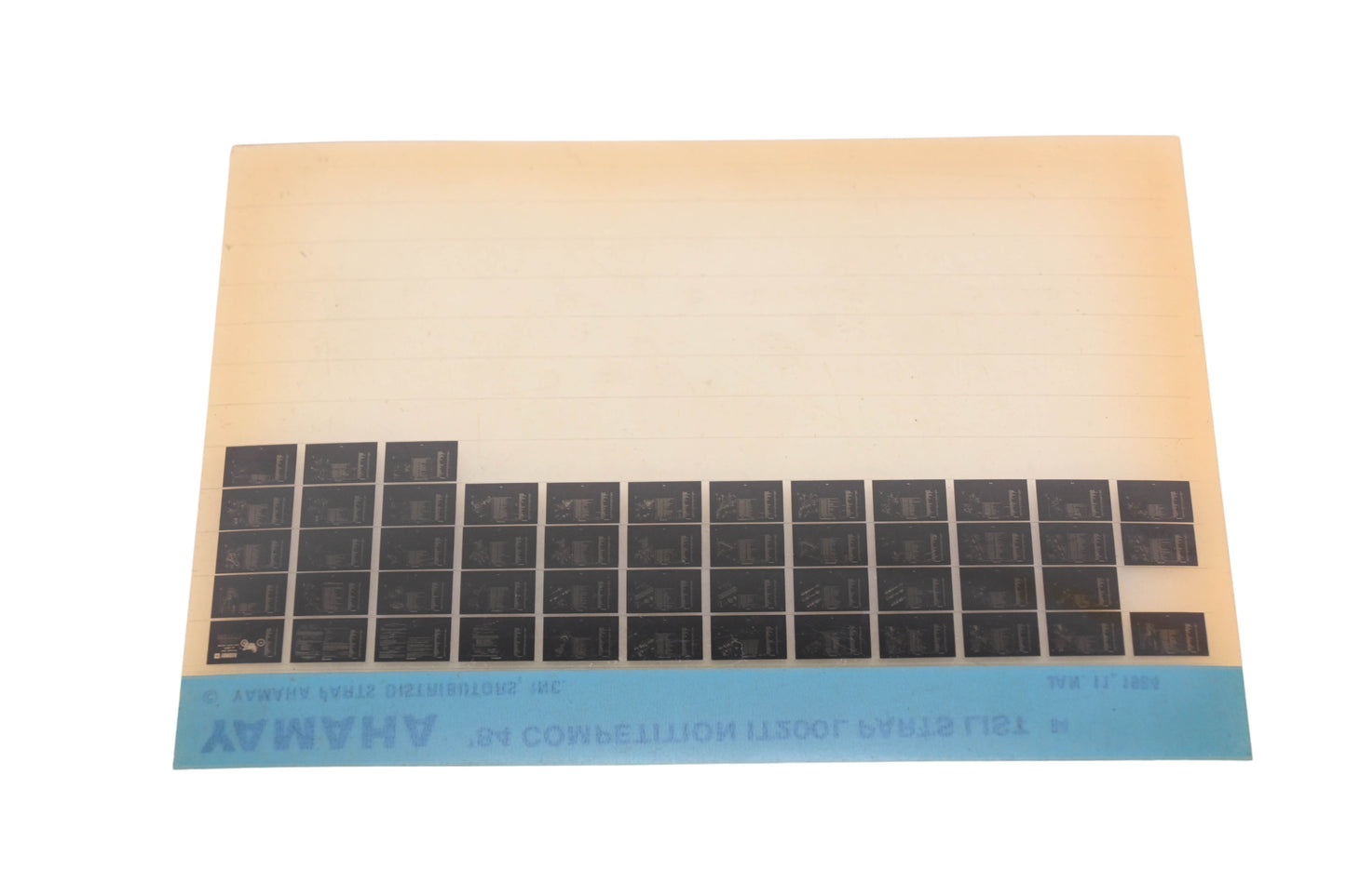 OEM Yamaha AN002-229 1984 Competition IT200L Parts List Microfiche Rev:1/11/1984
