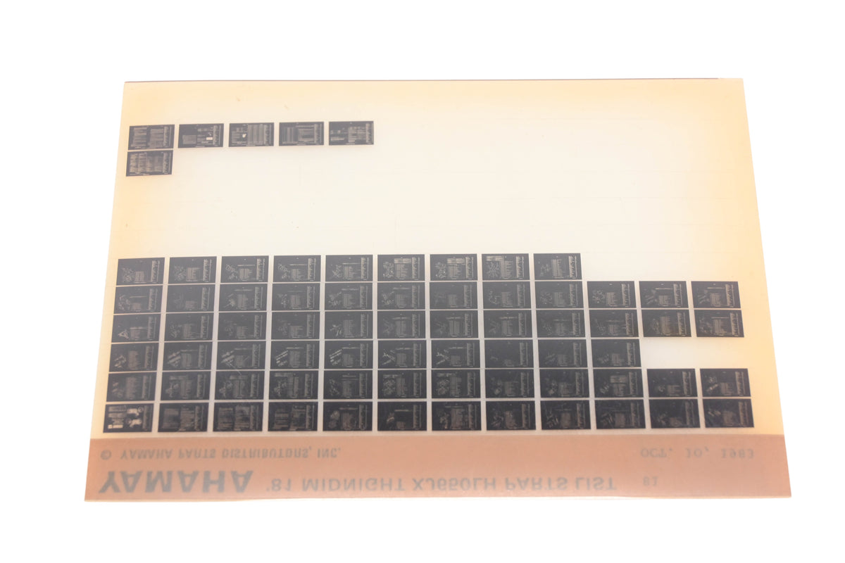 OEM Yamaha AN002-240 1981 Midnight XJ650LH Parts List Microfiche Rev:10/10/1983