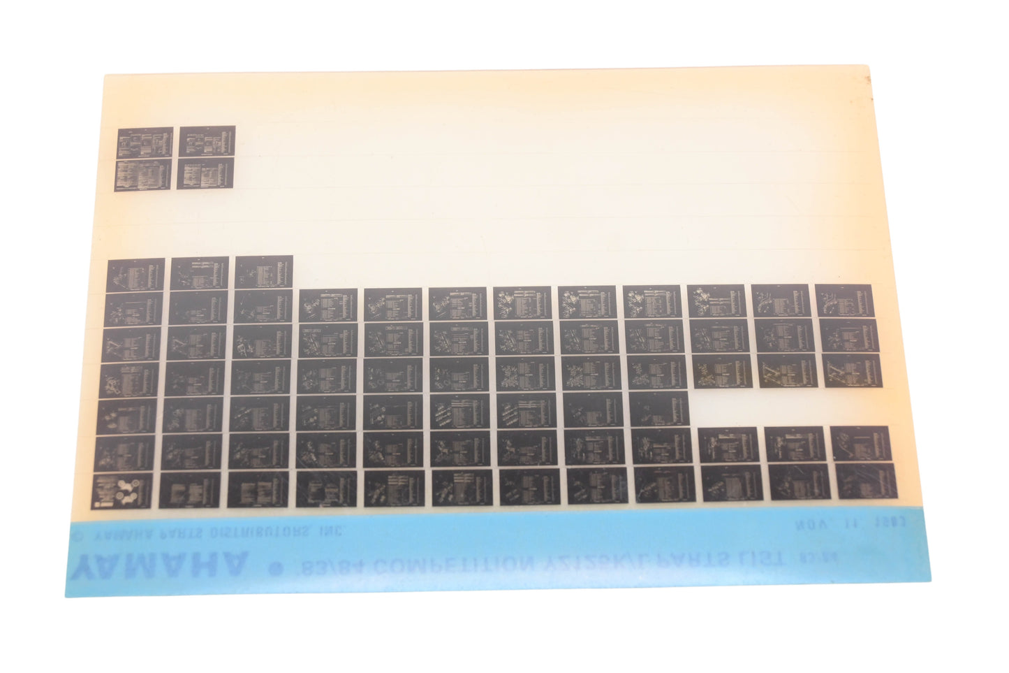 OEM Yamaha AN002-248 1983/84 Competition YZ125K/L Parts List Microfiche Rev:11/11/1983
