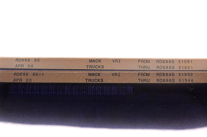 Mack RD688 80, RD688 80-1 RD688S51581 - RD688S51944 VRI Microfiche Lot of 2 NOS