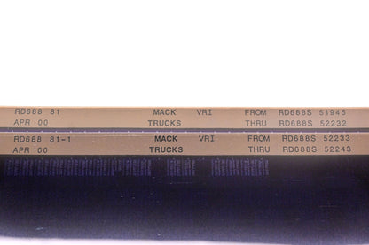 Mack RD688 81, RD688-81-1 RD688S51945 - RD688S52243 VRI Microfiche Lot of 2 NOS