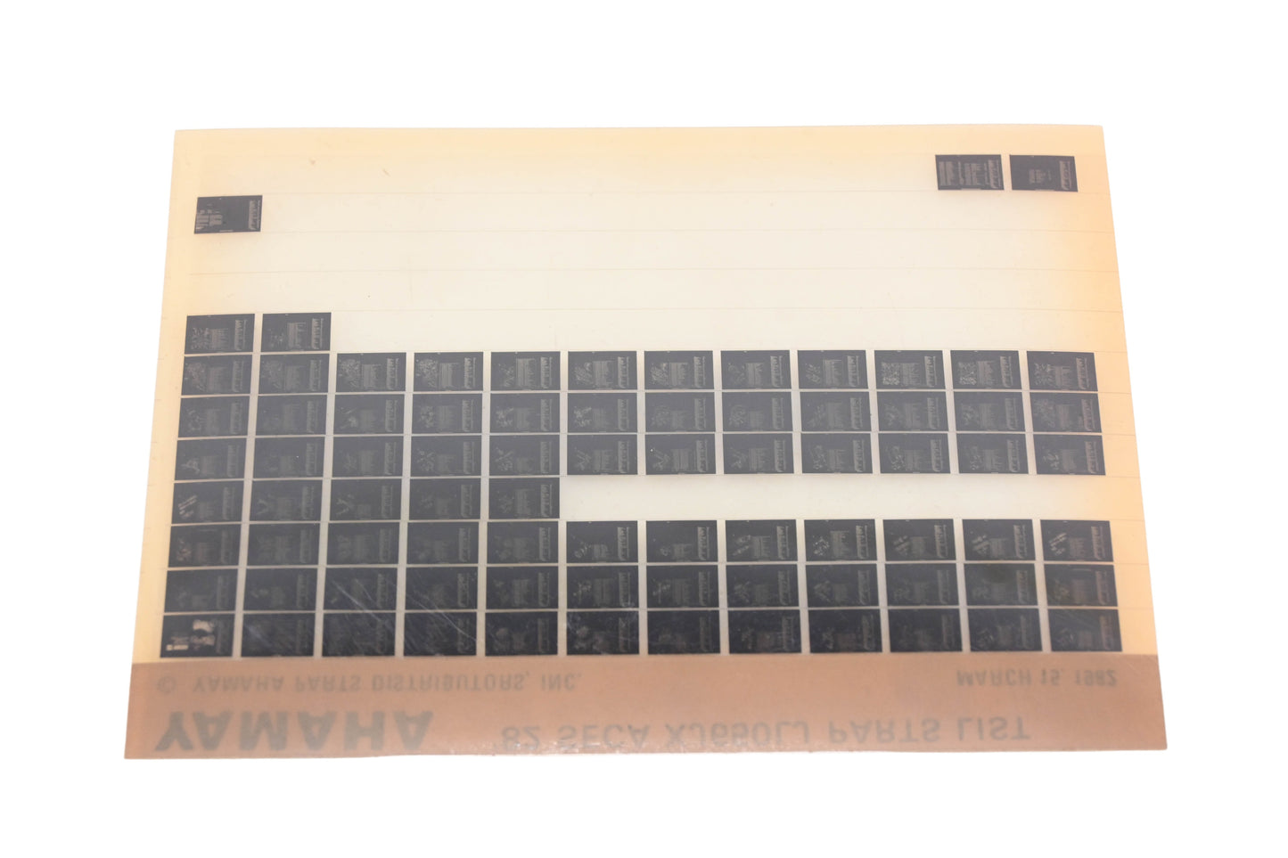 OEM Yamaha AM010-76 1982 SECA XJ650LJ Parts List Microfiche Rev:3/15/1982