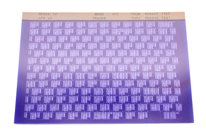 Mack RD690 14 RD690S7393 - RD690S7831 VRI Microfiche NOS