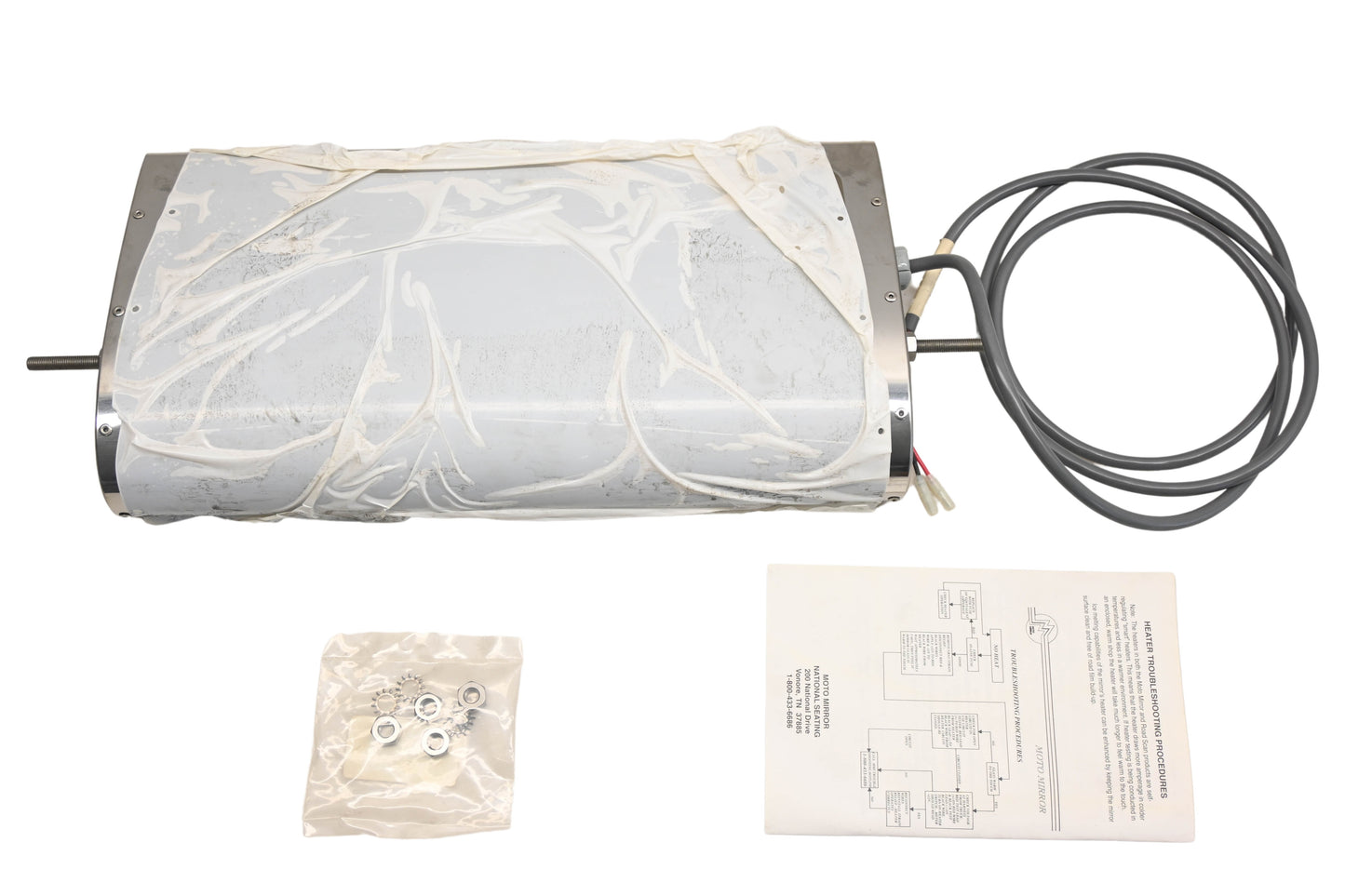 Mack 72QS4184P3, 8-5512, 25153848 Moto Mirror Lefthand Heated Side Mirror Kit NOS