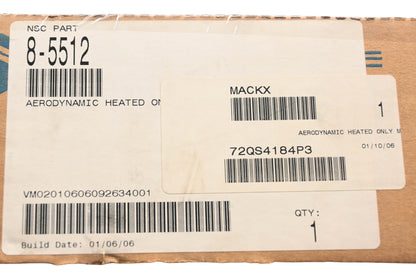 Mack 72QS4184P3, 8-5512, 25153848 Moto Mirror Lefthand Heated Side Mirror Kit NOS