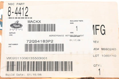 Mack 72QS4183P2, 8-4412, 25160157 Moto Mirror Righthand Heated Side Mirror Kit NOS