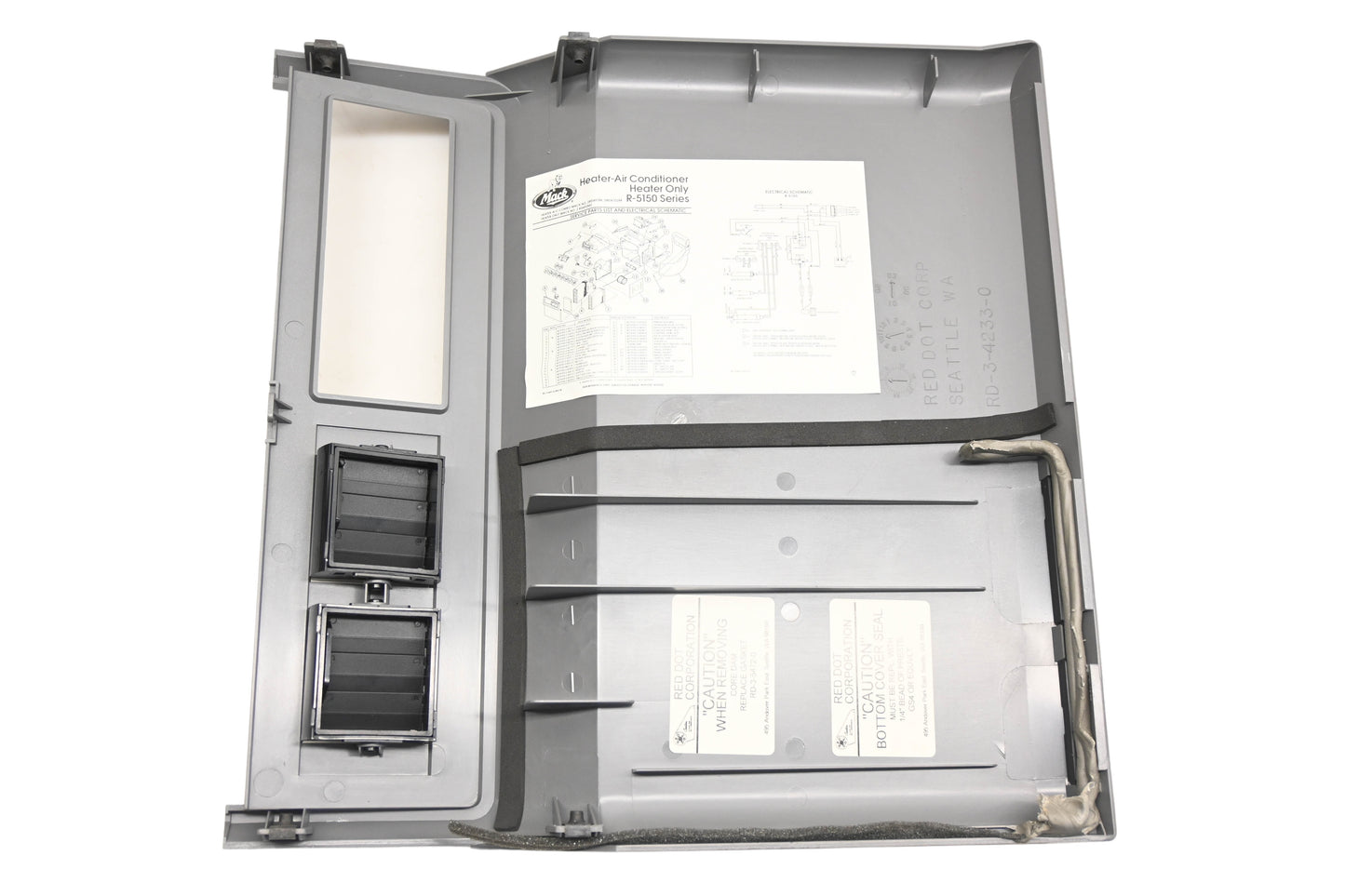 Mack 4379-RD342330, RD-3-4233-0P Light Grey Heater Cover NOS