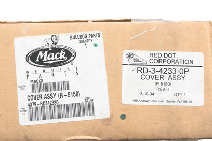 Mack 4379-RD342330, RD-3-4233-0P Light Grey Heater Cover NOS