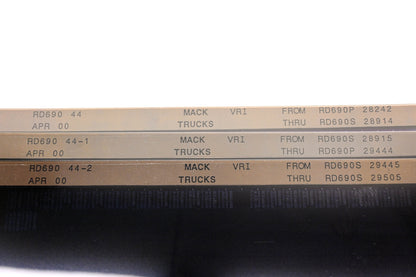 Mack RD690 44, RD690 44-1, RD690 44-2 RD690R28242 - RD690S305816 VRI Microfiche Lot of 3 NOS