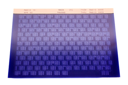 Mack RW613 16 RW6135606 - RW6135839 VRI Microfiche NOS