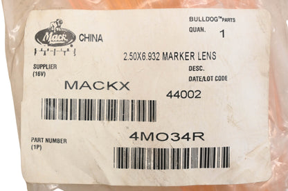 Mack 4MO34R, 25168047 Amber Marker Lens NOS