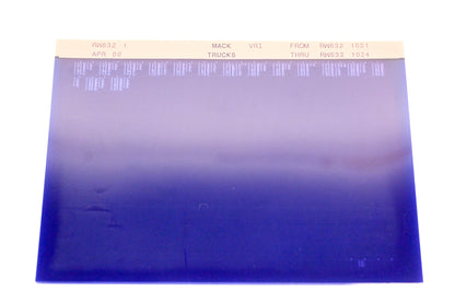 Mack RW632 1 RW6321001 - RW6321024 VRI Microfiche NOS