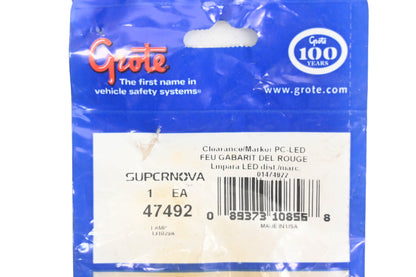 Grote 47492 Red LED Clearance Marker Lamp NOS