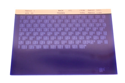 Mack RW653-1 RW6531001 - RW6531189 VRI Microfiche NOS