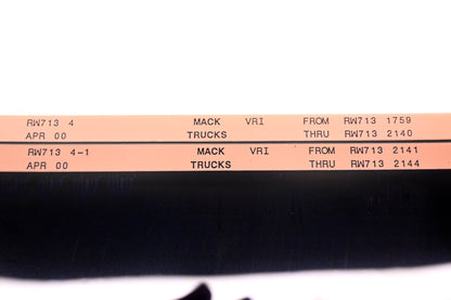 Mack RW713 4 , RW713 4-1 RW7131759 - RW7132144 VRI Microfiche NOS