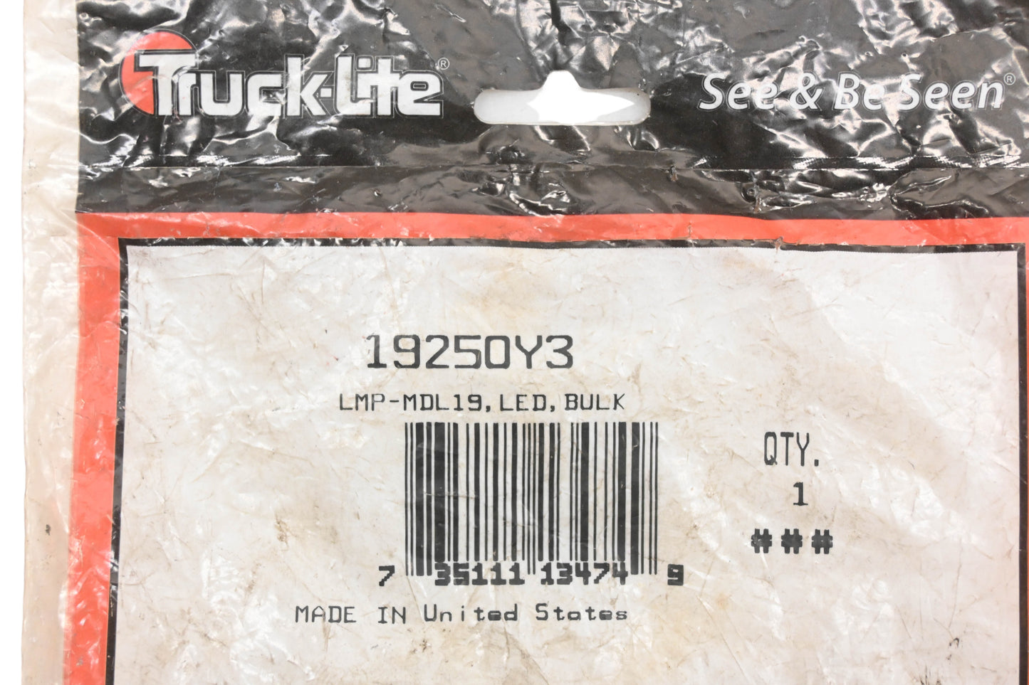 Truck-Lite 19250Y3 Amber LED Model #19 Lamp NOS