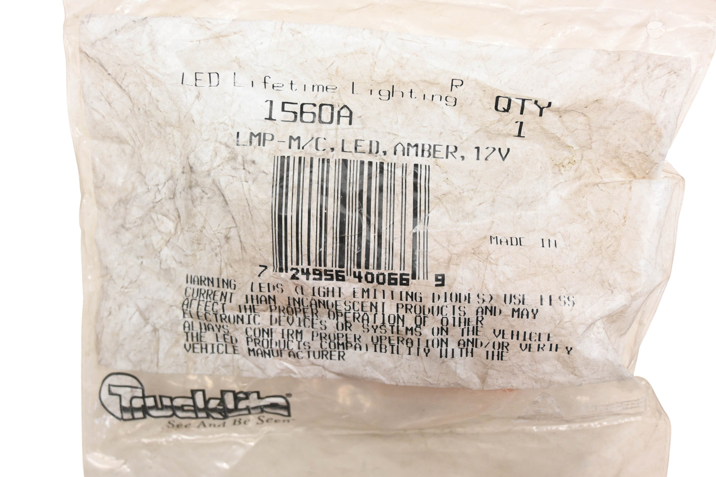 Truck-Lite 1560A Amber Cab Marker Lamp NOS