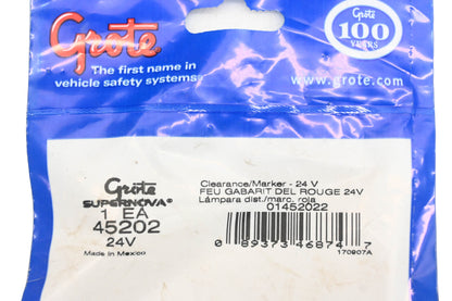 Grote 45202, 4582 Red 2" 24v Marker Lamp NOS