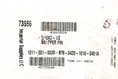 Imperial Supplies 73556 Snapper Pin 5/16x2-1/2 NOS