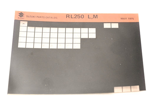 Suzuki AM010-110 RL250 L,M Parts Catalog Microfiche Rev 5/1975