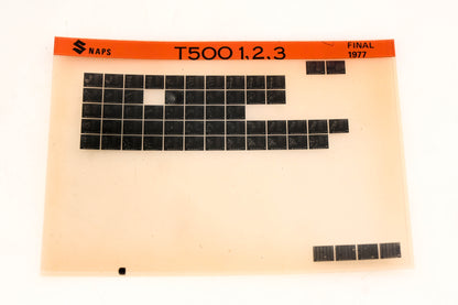 Suzuki T500 T500 1,2,3 Parts Catalog Microfiche Final Edition 1977