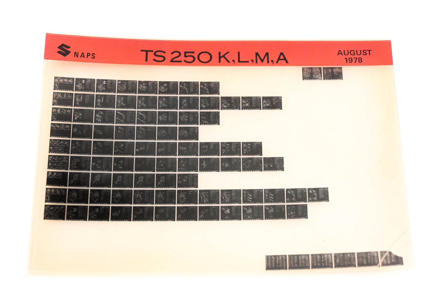 Suzuki TS250KLMA TS 250 K,L,M,A Parts Catalog Rev:8/1978