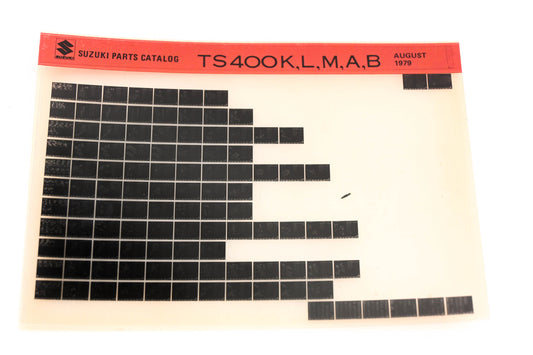 Suzuki TS400KLMAB TS400 K,L,M,A,B Parts List Microfiche Rev:8/1979