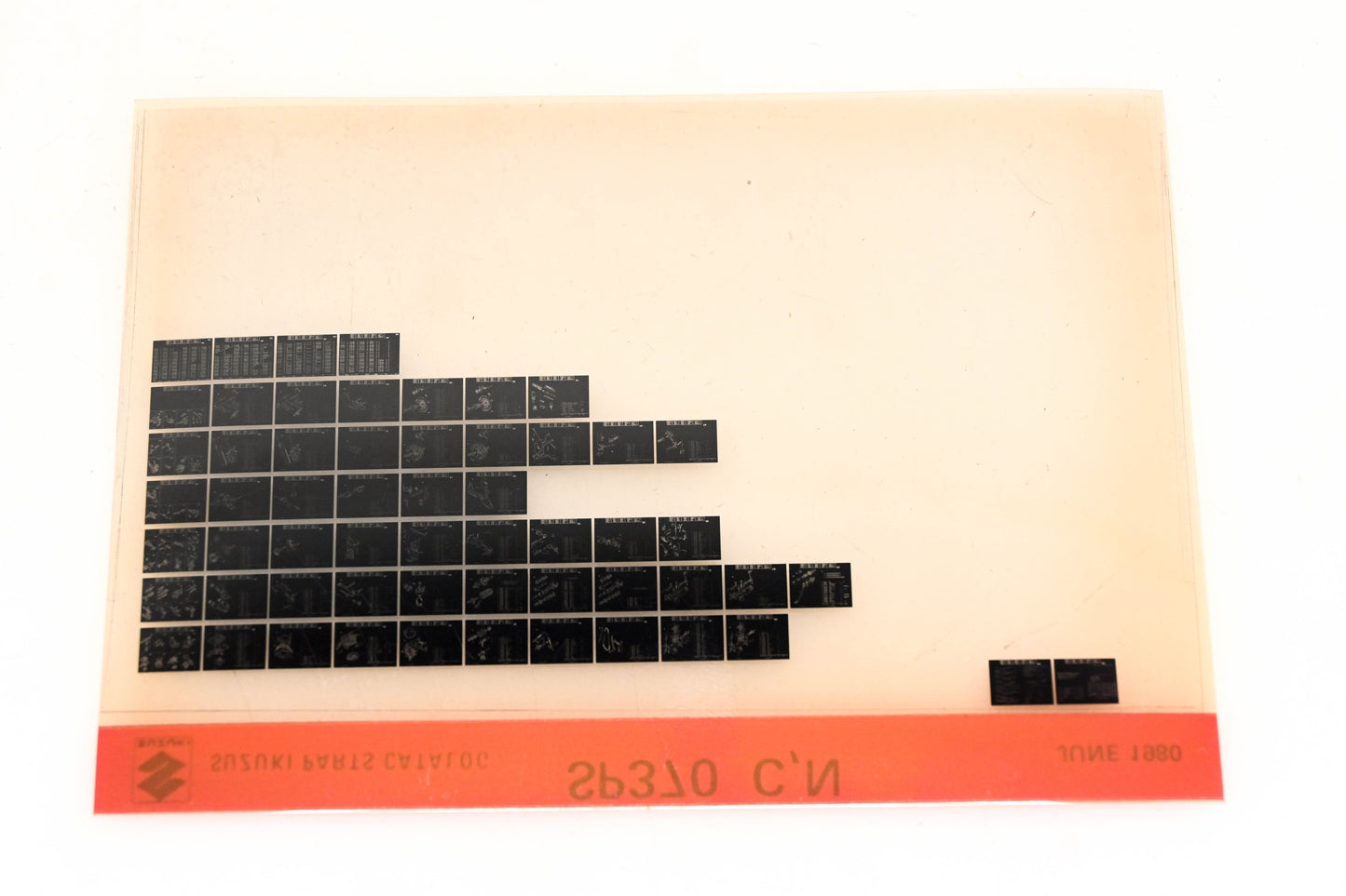 Suzuki SP370CN SP370 C,N Parts Catalog Microfiche Rev:6/1980