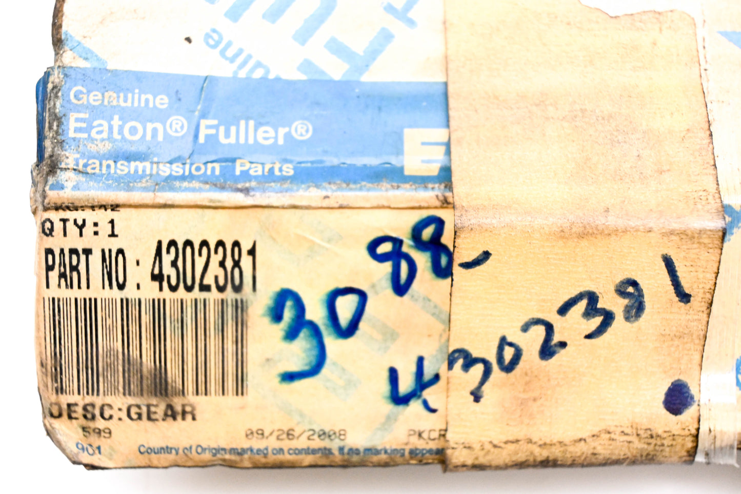 Eaton Fuller 4302381, 3088-4302381 Gear NOS