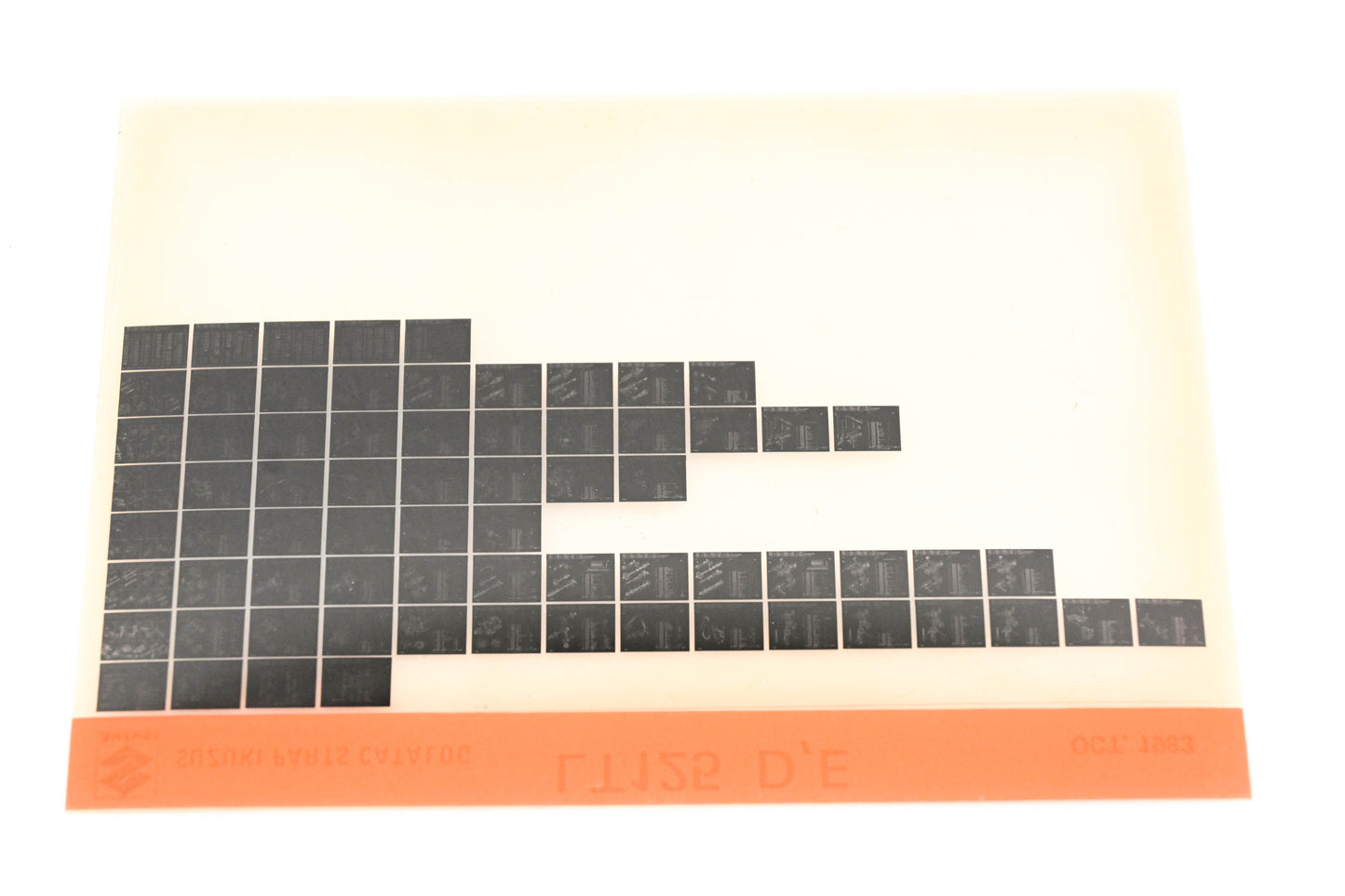 Suzuki LT125E LT125 D,E Parts Catalog Microfiche Rev:10/1983