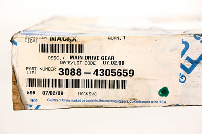 Mack 3088-4305659, K4305659 Eaton Fuller Main Drive Gear NOS
