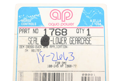 Aqua Power 1768, 18-2663 Lower Gearcase Gasket NOS